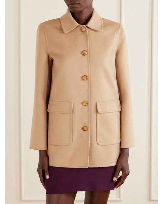 Valentino Garavani Natural Wool And Cashmere-Blend Coat