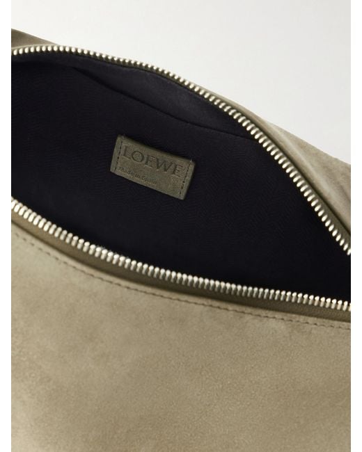 Loewe Natural Loop Medium Suede Shoulder Bag