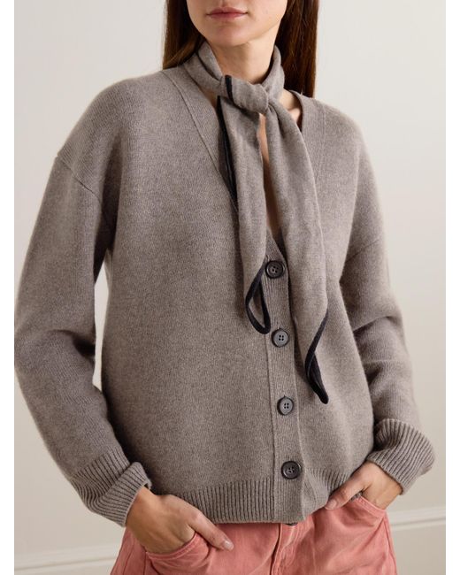 Lisa Yang Gray Chelsea Cashmere Scarf