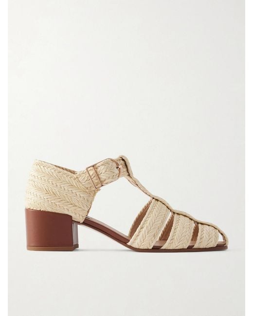 Gabriela Hearst Natural Lyle 50 Raffia Sandals