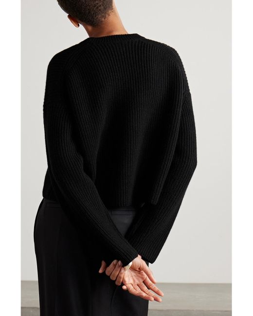 Co. Black Ribbed Wool Sweater