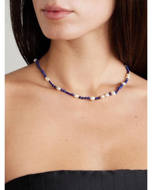 Sophie Buhai Blue Nile, Lapis Lazuli, Pearl And Glass Beaded Necklace