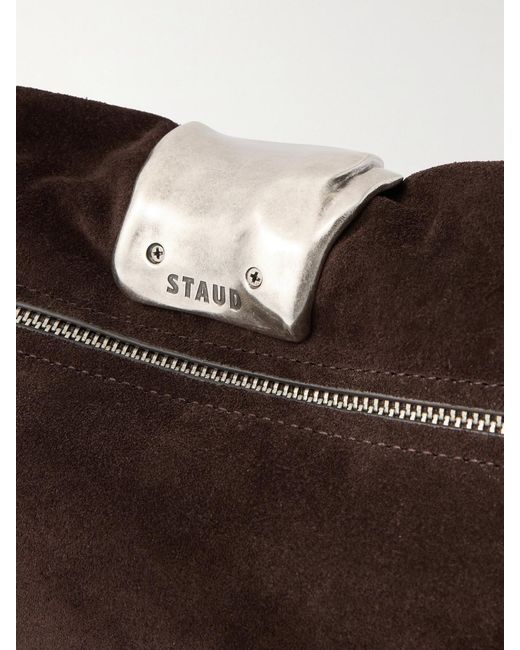 Staud Black Cuff Suede Clutch