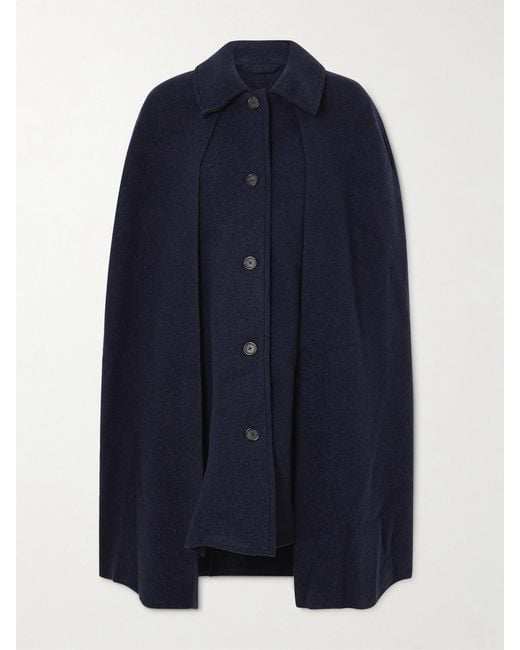 Totême Blue Wool-Felt Coat