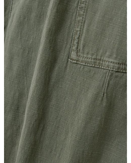 James Perse Green Cotton-Blend Tapered Pants