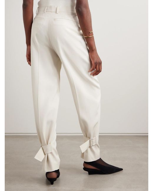 Totême  White Crepe Tapered Pants