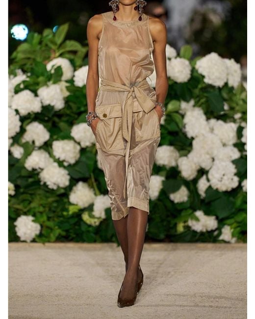 Saint Laurent Natural Belted Shell Dress