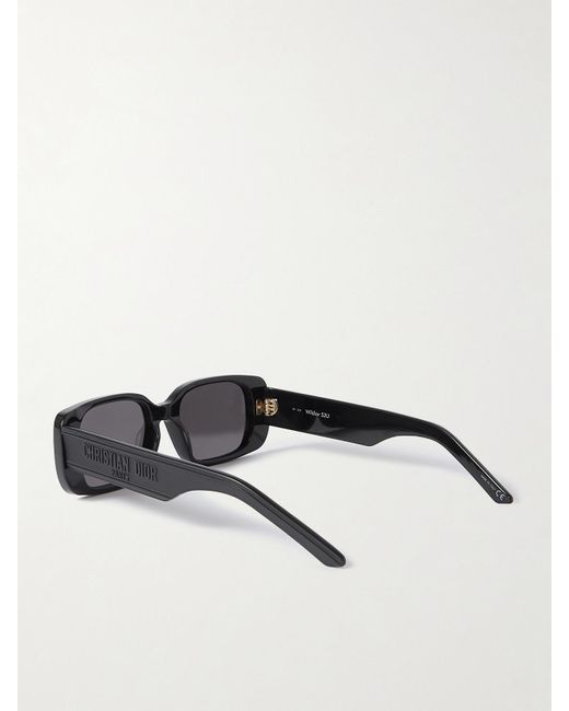 Dior Black Wildior S2U Rectangular-Frame Acetate Sunglasses