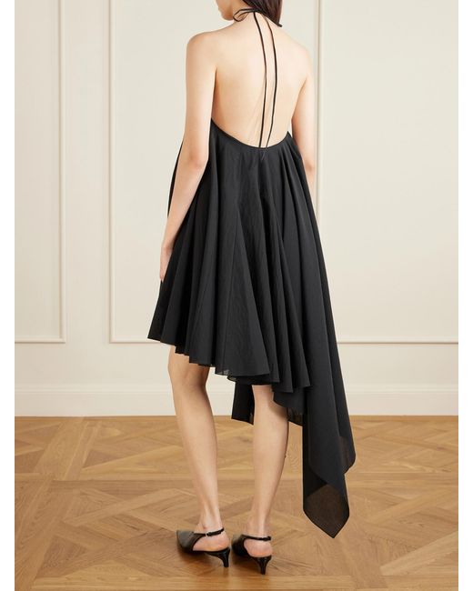 Jacquemus Black Pleated Asymmetrical Dress