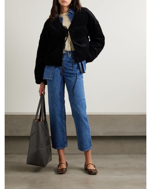 Suzie Kondi Blue Jordi High-Rise Straight-Leg Jeans