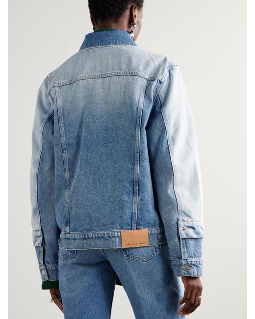 Stella McCartney Blue Jeansjacke Aus Bio-Denim