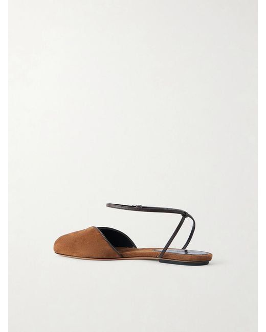 Le Monde Beryl White Valetta Suede Sandals