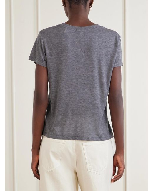 Agolde Gray Adine Lyocell-Jersey T-Shirt