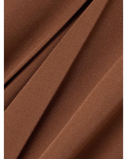 Marni Brown Minirock Aus Grain De Poudre Aus Wolle Mit Falten