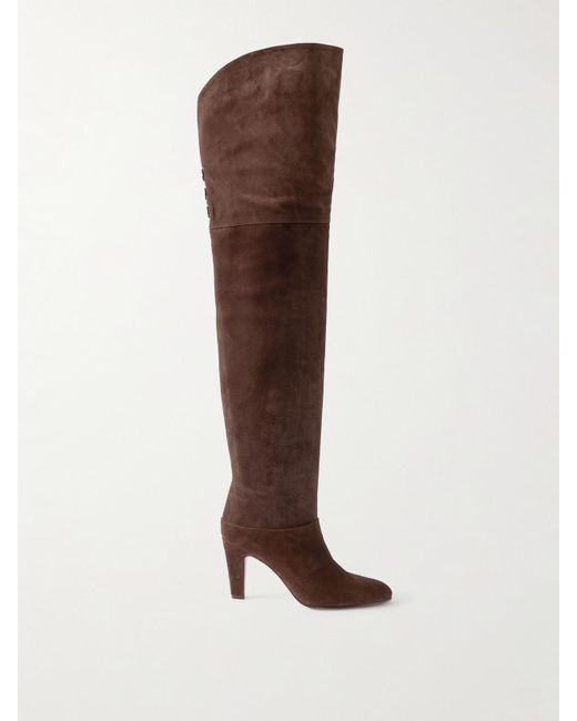 Chloé Brown Eve Suede Over-The-Knee Boots