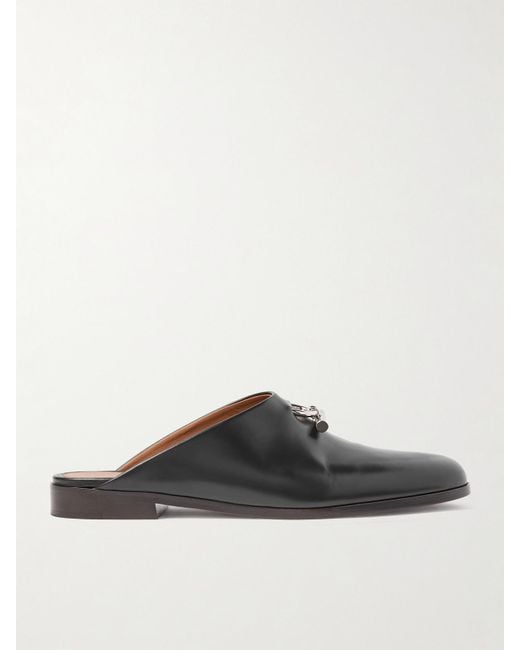 Alexander McQueen Black T-Bar Leather Mules