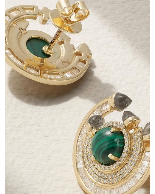ANANYA Natural Chakra 18-Karat Multi-Stone Earrings
