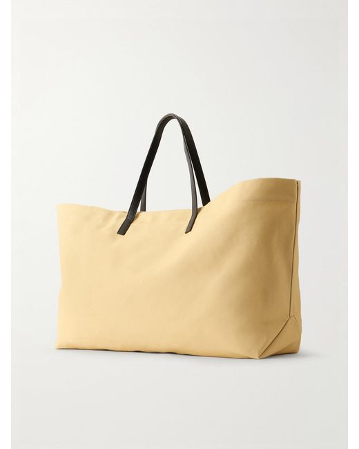 Kallmeyer Natural Cottage Leather-Trimmed Canvas Tote