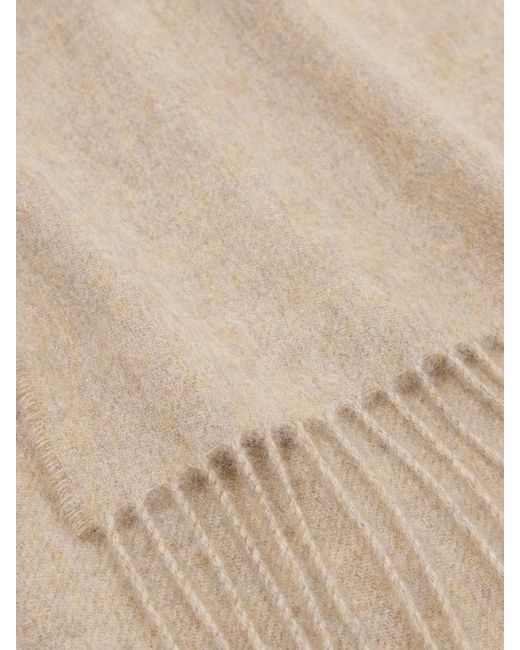 Johnstons Natural Fringed Cashmere Scarf