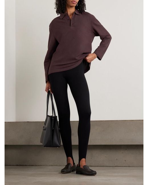 Flore Flore Purple Diana Organic Cotton-Piqué Polo Shirt