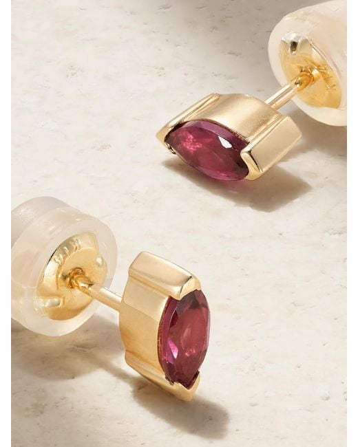 Melissa Joy Manning Natural 14-Karat Recycled Rhodolite Earrings