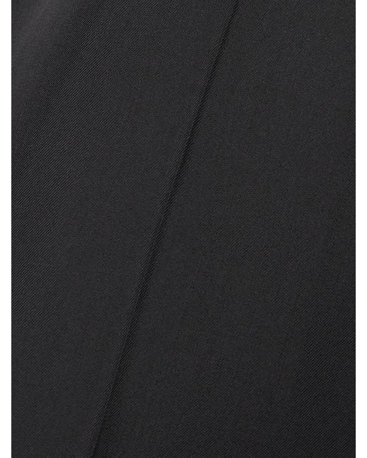 Alexander McQueen Black Hose Mit Geradem Bein Aus Twill Aus Einer Wollmischung Mit Satinbesätzen