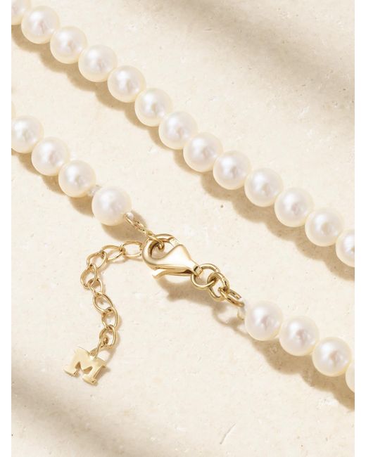 Mateo Natural Not Your Mother's 14-Karat Pearl Anklet