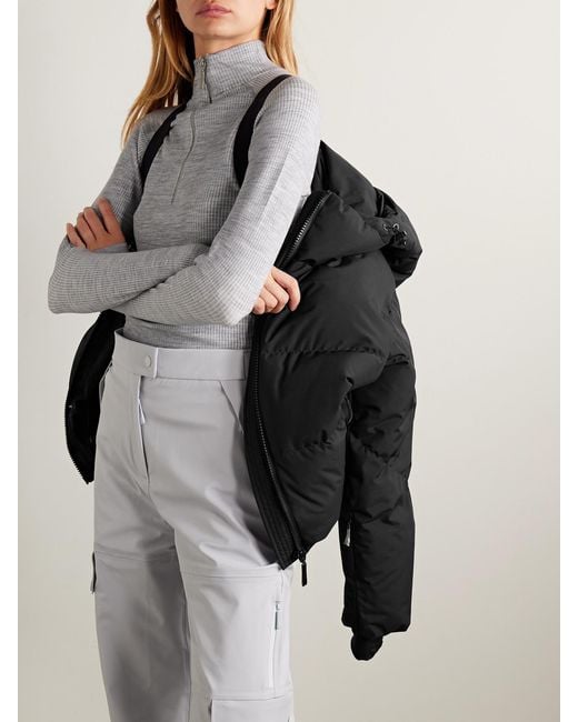 CORDOVA Black Meribel Hooded Quilted Recycled Down Ski Jacket