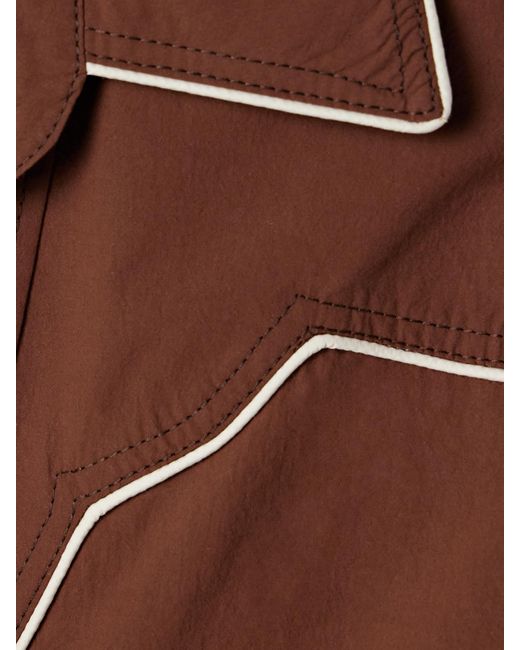 Johanna Ortiz Brown Hacia Puerto Cotton-Poplin Shirt