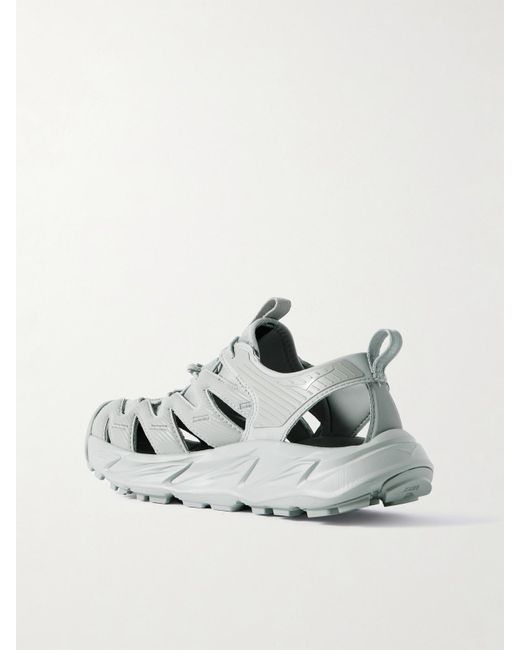 Hoka One One Gray Hopara Rubber-Trimmed Neoprene Sandals