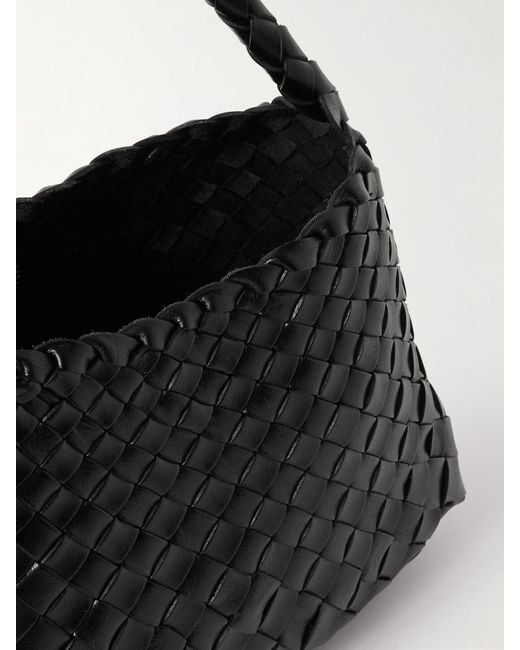 Dragon Diffusion Black Rosanna Mini Woven Leather Tote