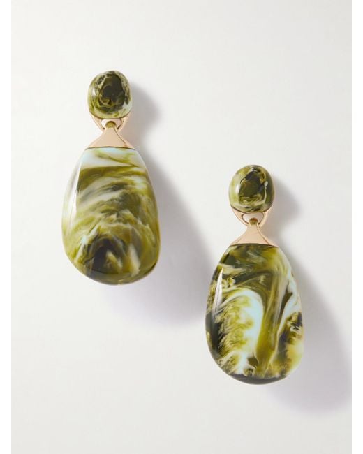 Dinosaur Designs Metallic River Rock Large-Tone Resin Earrings