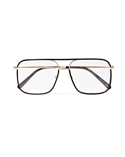 Lunettes De Vue En D En M tal Dor Et En Ac tate Stella McCartney