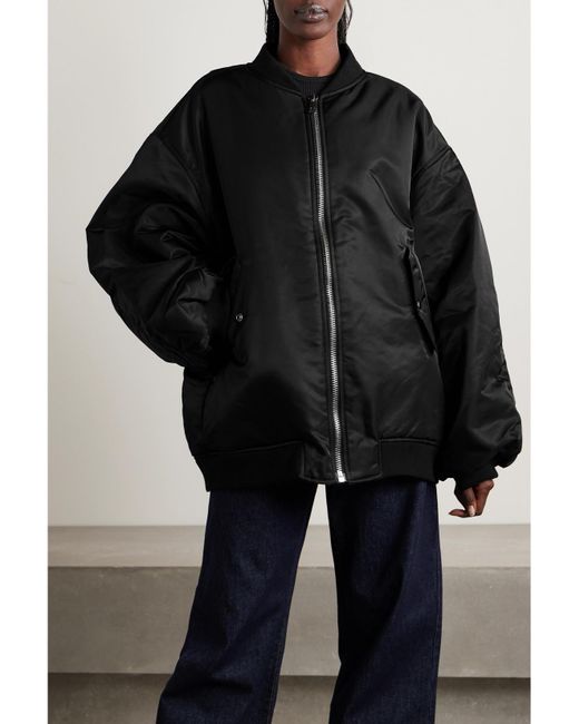 Frankie Shop Black Astra Shell Bomber Jacket