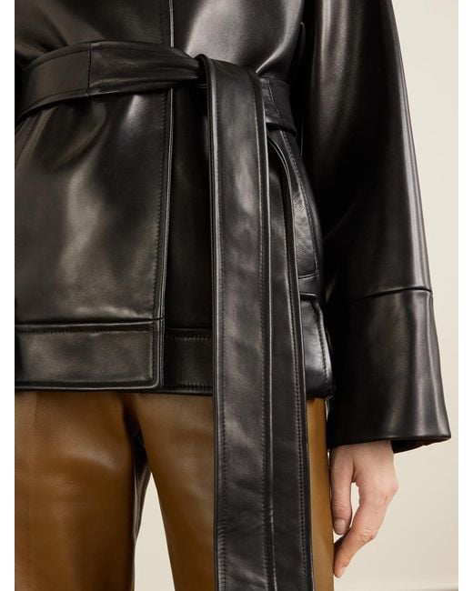 Khaite Black Alder Leather Jacket
