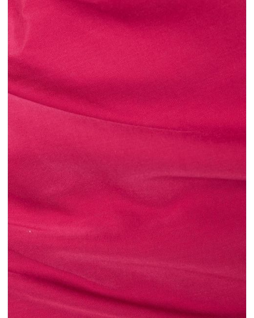 Faithfull The Brand Pink Laureles Asymmetrisches Maxikleid Aus Tencel Lyocell Mit Raffungen