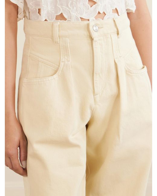 Isabel Marant Natural Lisha Wide-Leg Jeans