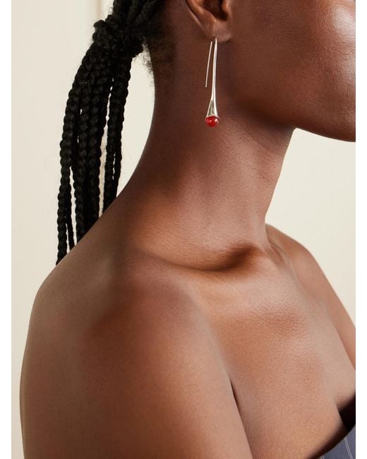 Sophie Buhai White Vienna And Carnelian Earrings