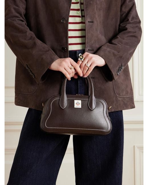 Bally Brown Unda Appliquéd Leather Tote