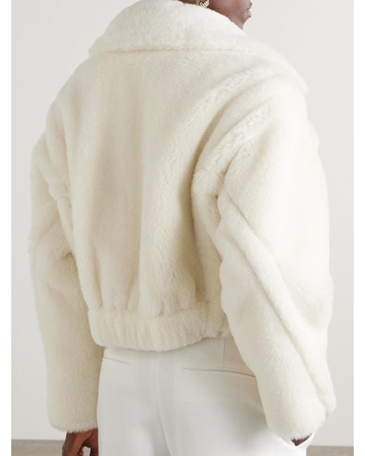 Max Mara Natural Oggeri Teddy Camel Hair And Silk-Blend Jacket