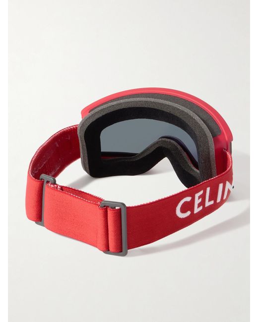 Céline Orange Mirrored Ski Goggles