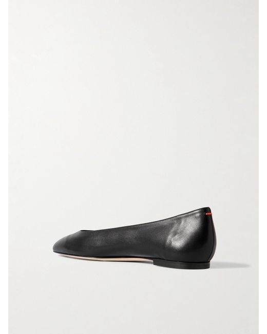 Aeyde White Ellie Leather Ballet Flats