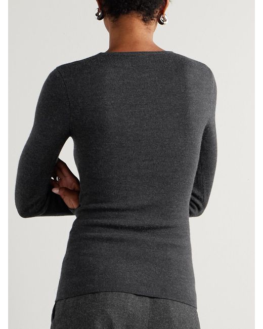 Totême  Black Wool-Blend Top