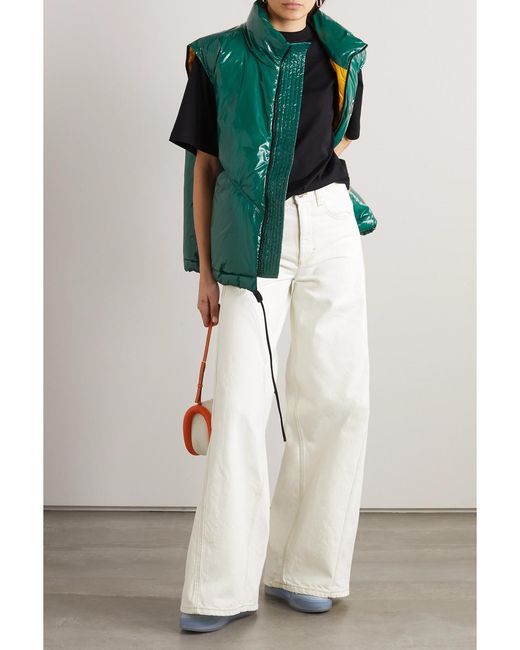 Moncler Genius White Alicia Keys High-Rise Wide-Leg Jeans