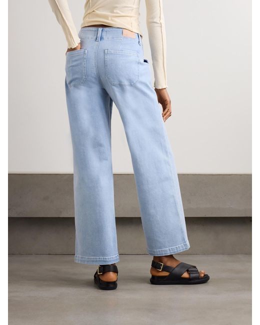 PAIGE Blue Brooklyn Wide-Leg Jeans