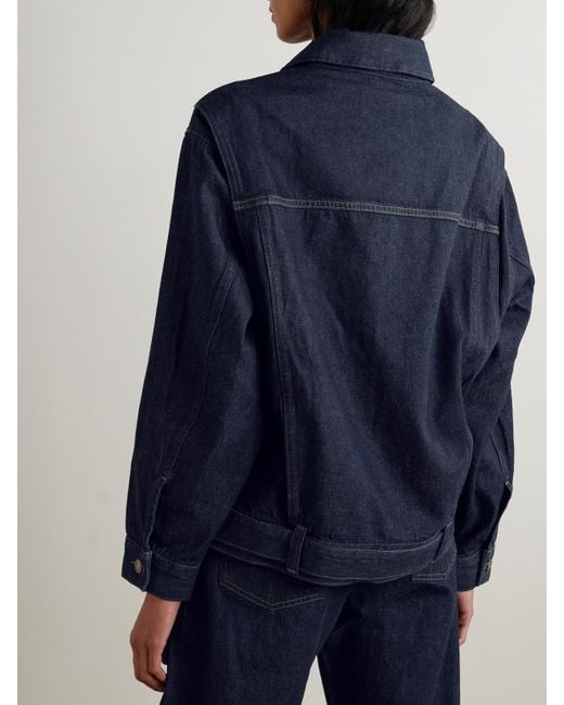 Agolde Blue Merritt Belted Denim Jacket