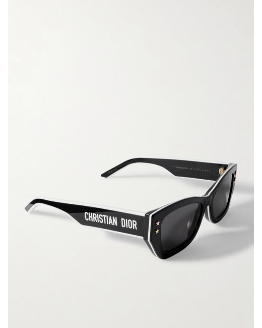Dior Black Diorpacific S2U Rectangular-Frame Acetate Sunglasses