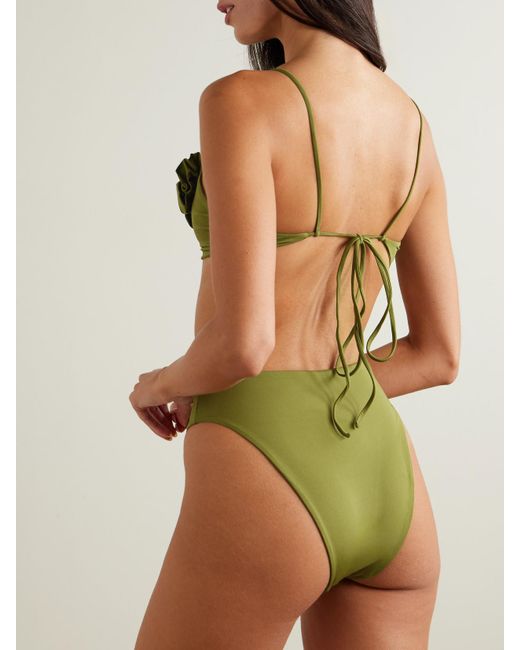 Maygel Coronel Green Krassi Ruffled Bikini