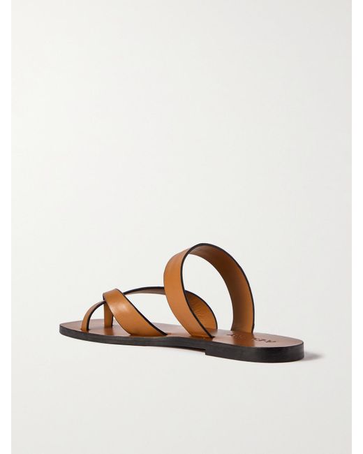 A.Emery Brown Carter Leather Slides