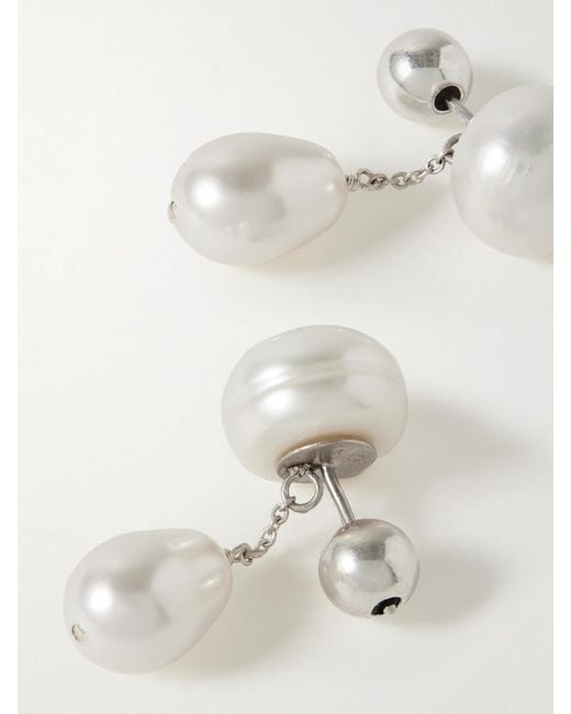 Sophie Buhai White Small Eleanor-Tone Pearl Earrings